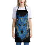 Native American Spiritual Wolf Print Apron