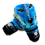 Native American Spiritual Wolf Print Boxing Gloves