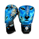 Native American Spiritual Wolf Print Boxing Gloves