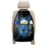 Native American Spiritual Wolf Print Car Seat Organizers
