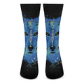 Native American Spiritual Wolf Print Crew Socks