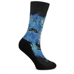 Native American Spiritual Wolf Print Crew Socks