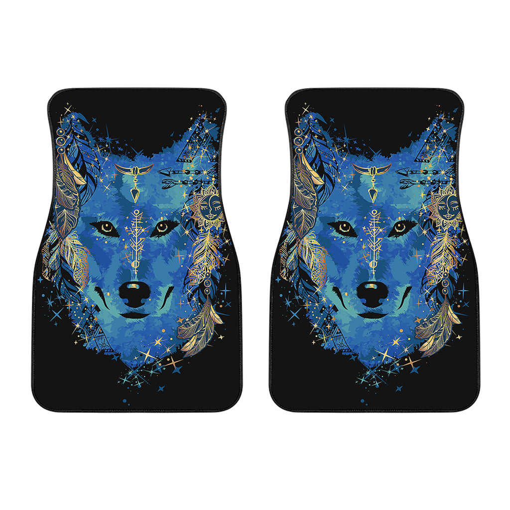 Native American Spiritual Wolf Print Front Car Floor Mats