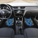 Native American Spiritual Wolf Print Front Car Floor Mats