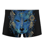 Native American Spiritual Wolf Print Men's Boxer Briefs