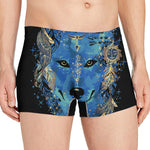 Native American Spiritual Wolf Print Men's Boxer Briefs