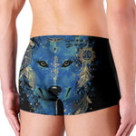 Native American Spiritual Wolf Print Men's Boxer Briefs