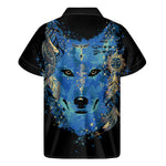 Native American Spiritual Wolf Print Men's Short Sleeve Shirt