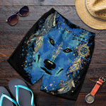 Native American Spiritual Wolf Print Men's Shorts