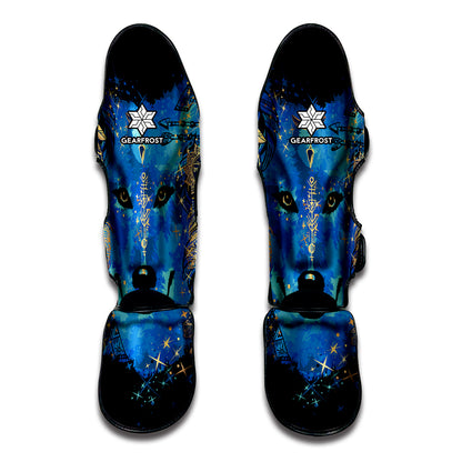 Native American Spiritual Wolf Print Muay Thai Shin Guard