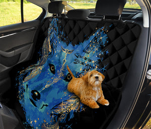 Native American Spiritual Wolf Print Pet Car Back Seat Cover