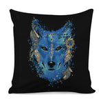 Native American Spiritual Wolf Print Pillow Cover