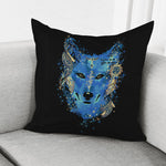 Native American Spiritual Wolf Print Pillow Cover