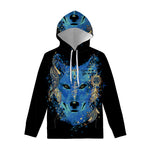 Native American Spiritual Wolf Print Pullover Hoodie