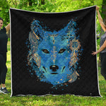 Native American Spiritual Wolf Print Quilt