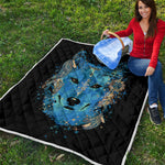 Native American Spiritual Wolf Print Quilt