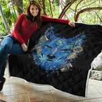 Native American Spiritual Wolf Print Quilt