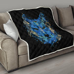 Native American Spiritual Wolf Print Quilt