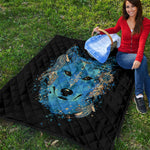 Native American Spiritual Wolf Print Quilt