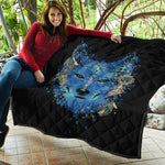 Native American Spiritual Wolf Print Quilt
