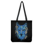 Native American Spiritual Wolf Print Tote Bag