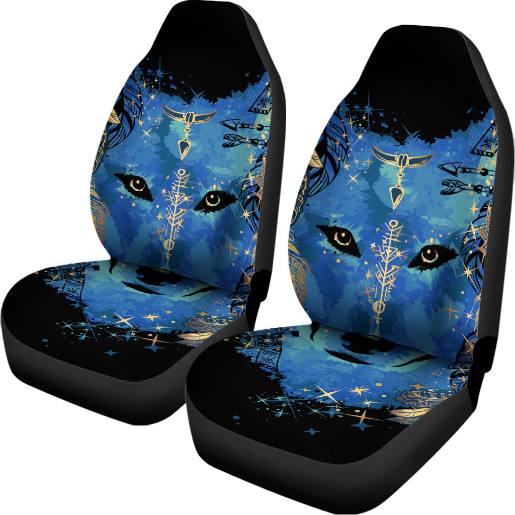 Native American Spiritual Wolf Print Universal Fit Car Seat Covers