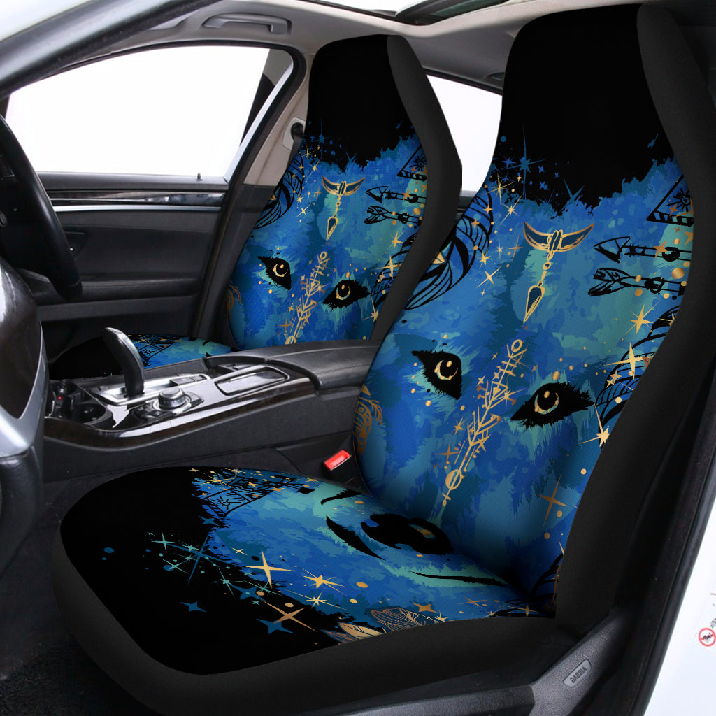 Native American Spiritual Wolf Print Universal Fit Car Seat Covers