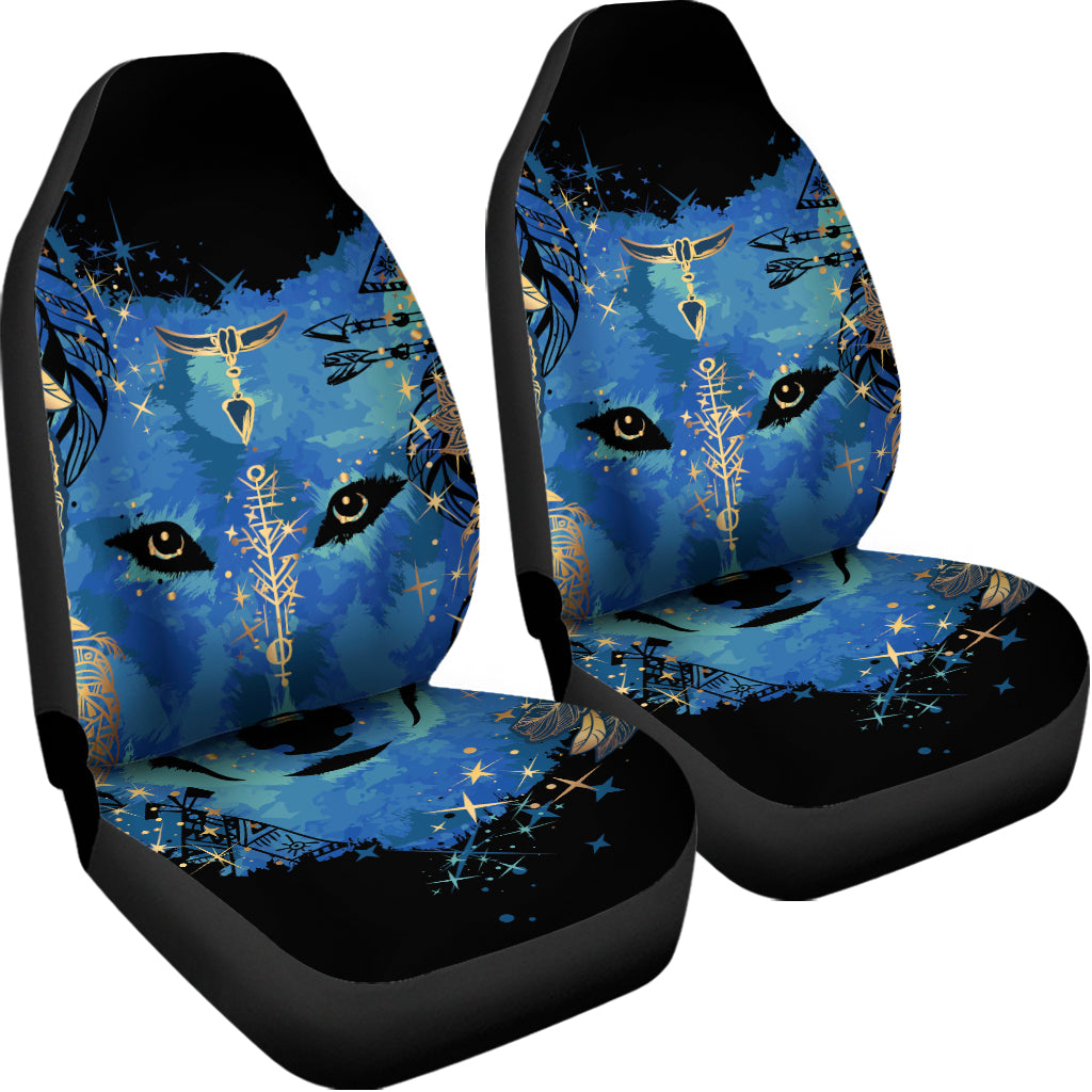 Native American Spiritual Wolf Print Universal Fit Car Seat Covers