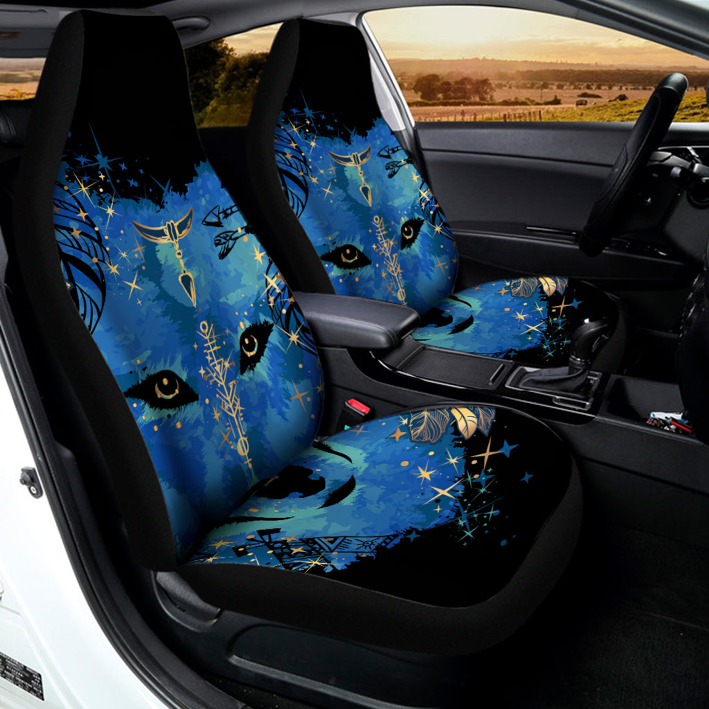 Native American Spiritual Wolf Print Universal Fit Car Seat Covers