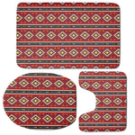 Native American Tribal Pattern Print 3 Piece Bath Mat Set