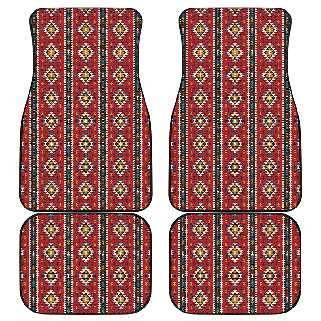 Native American Tribal Pattern Print Front and Back Car Floor Mats