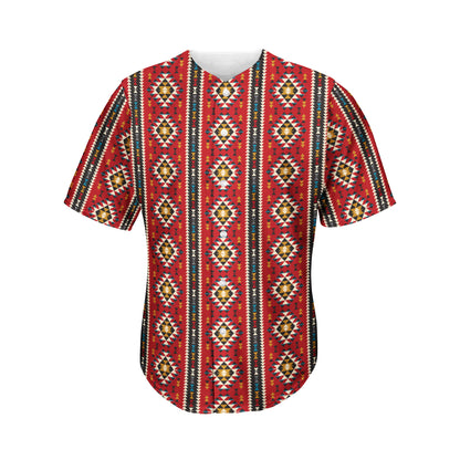 Native American Tribal Pattern Print Men's Baseball Jersey