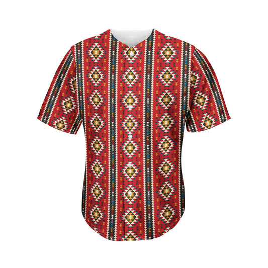 Native American Tribal Pattern Print Men's Baseball Jersey