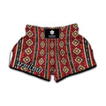 Native American Tribal Pattern Print Muay Thai Boxing Shorts