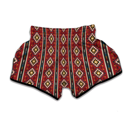 Native American Tribal Pattern Print Muay Thai Boxing Shorts