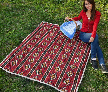 Native American Tribal Pattern Print Quilt