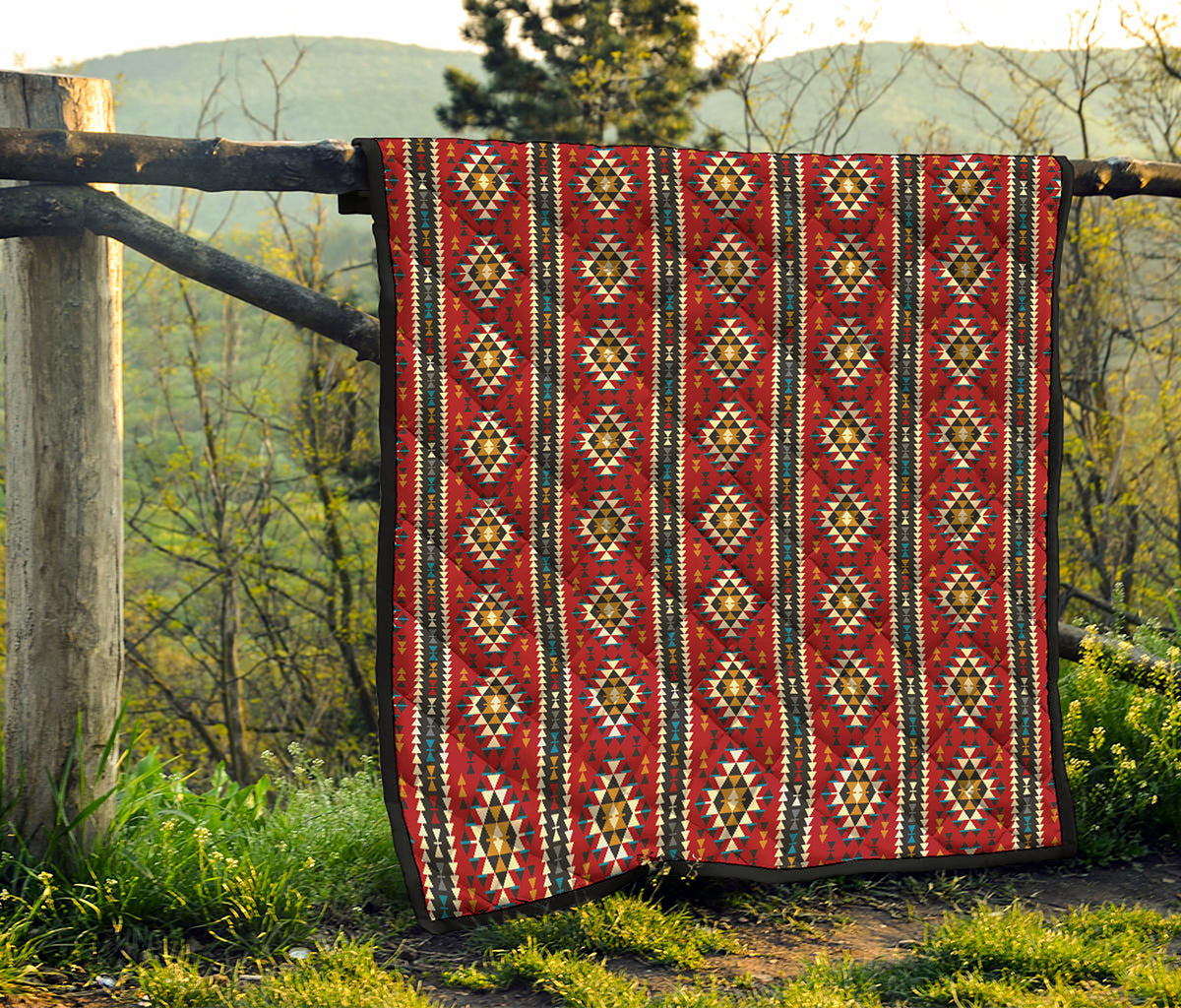 Native American Tribal Pattern Print Quilt