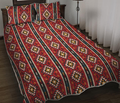 Native American Tribal Pattern Print Quilt Bed Set