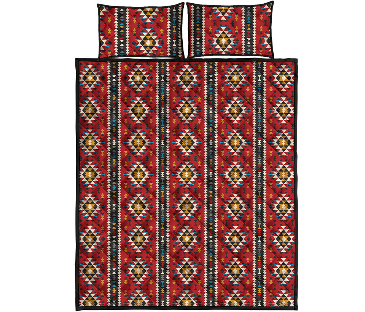 Native American Tribal Pattern Print Quilt Bed Set