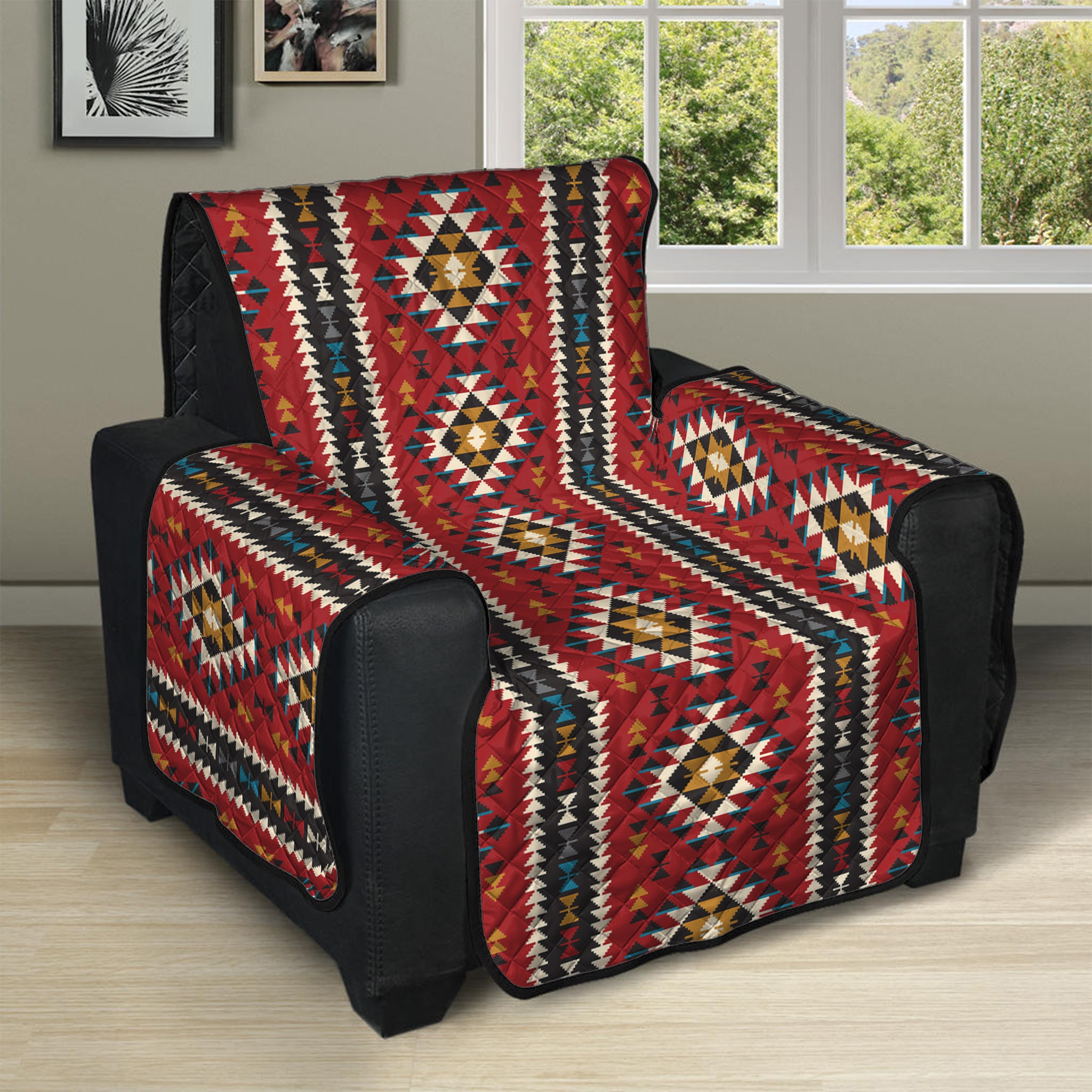 Native American Tribal Pattern Print Recliner Protector