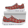 Native American Tribal Pattern Print White Sneakers