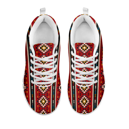Native American Tribal Pattern Print White Sneakers