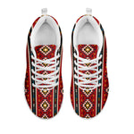 Native American Tribal Pattern Print White Sneakers