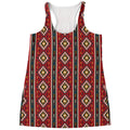Native American Tribal Pattern Print Women's Racerback Tank Top