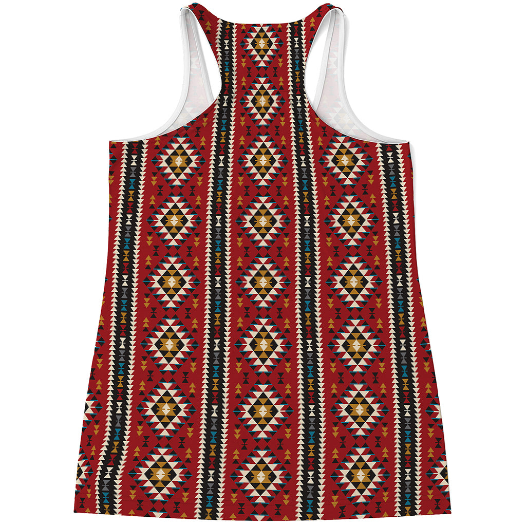 Native American Tribal Pattern Print Women's Racerback Tank Top