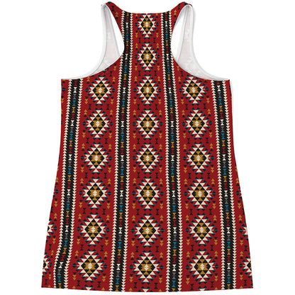Native American Tribal Pattern Print Women's Racerback Tank Top