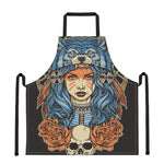 Native American Wolf Girl Print Apron