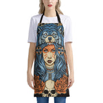 Native American Wolf Girl Print Apron