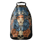 Native American Wolf Girl Print Car Seat Organizers