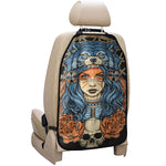 Native American Wolf Girl Print Car Seat Organizers